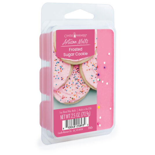 Frosted Sugar Cookie Artisan Wax Melts by Candle Warmers Etc. Fresh-baked cookies frosted in creamy vanilla icing.