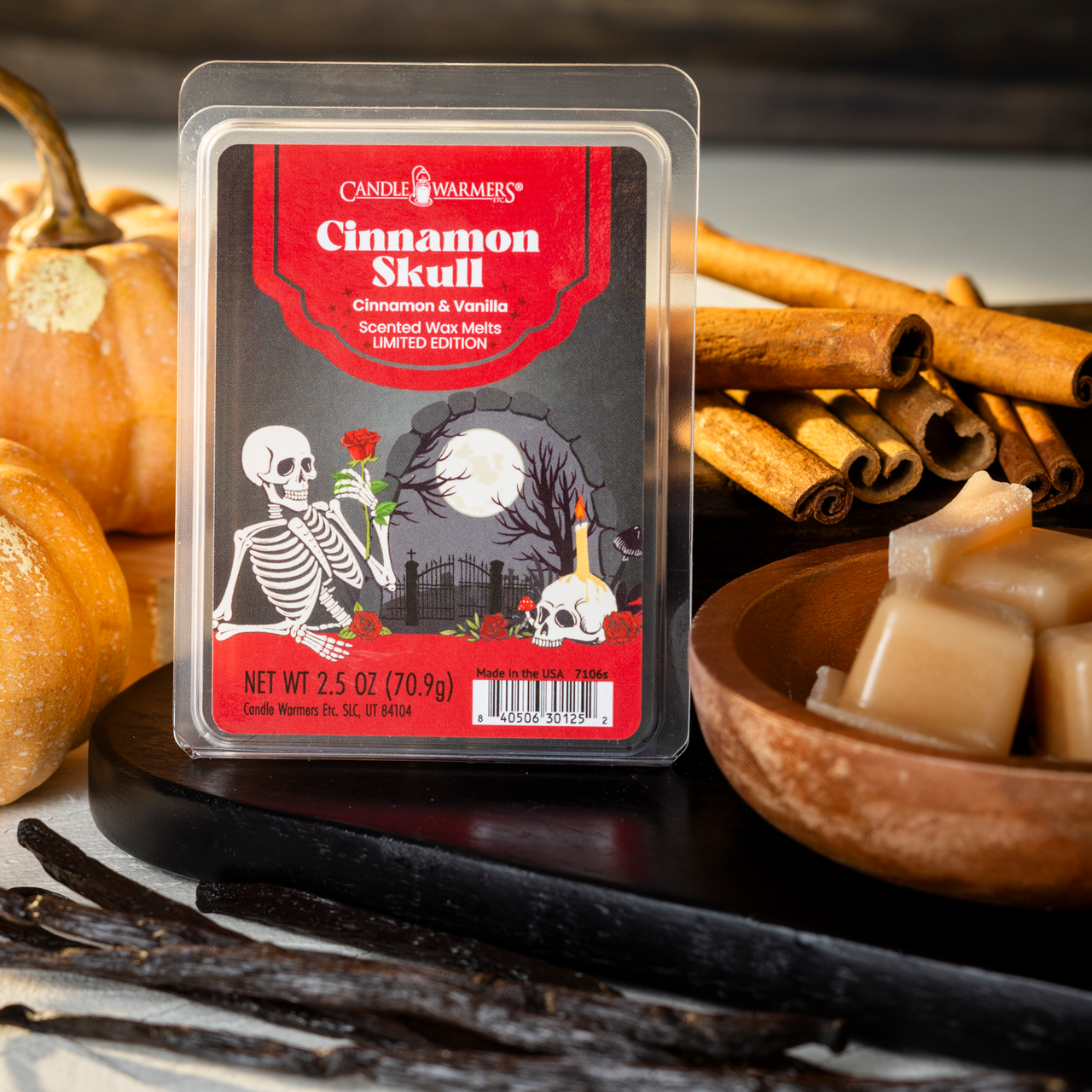 Cinnamon Skull Limited Edition 2.5 oz Halloween Wax Melt