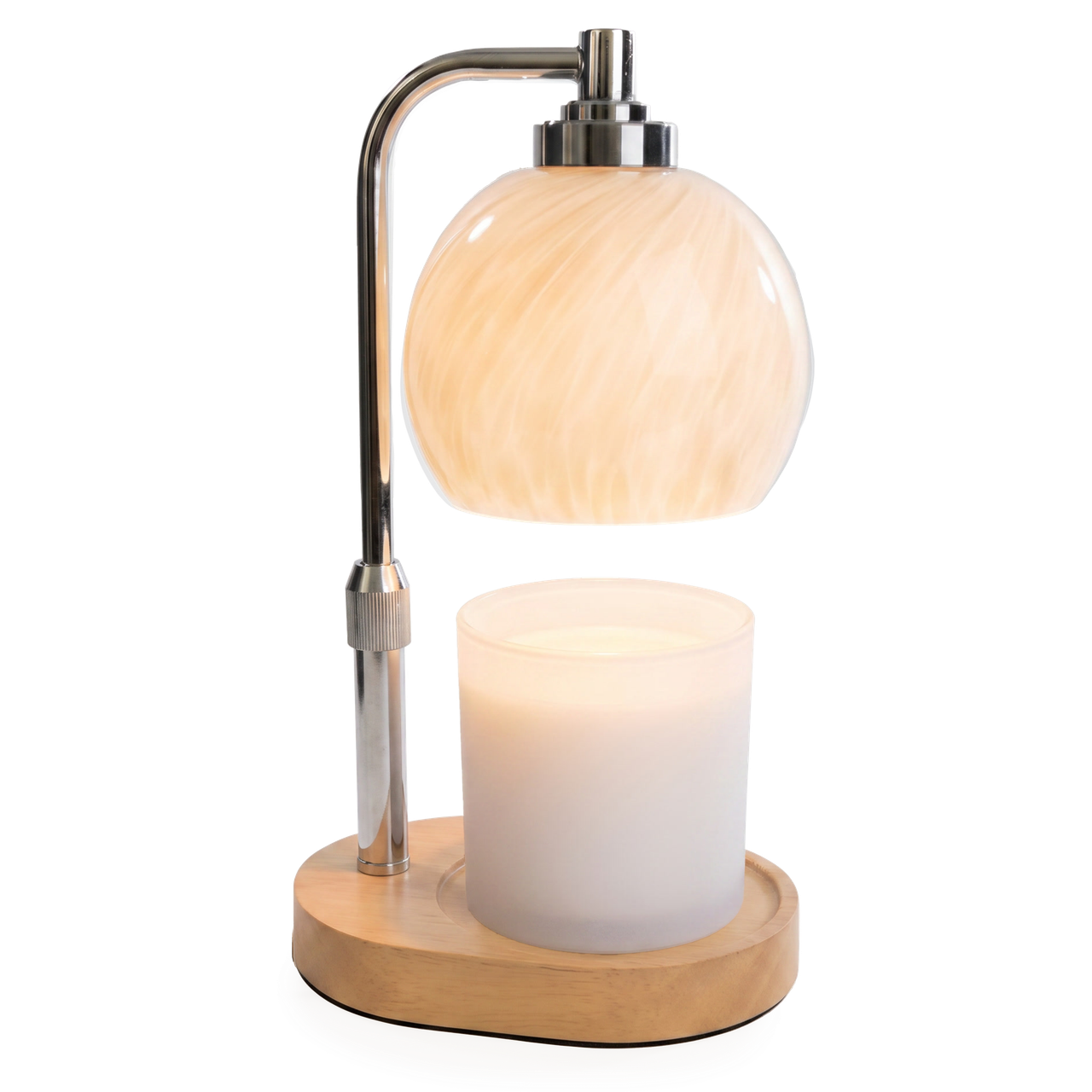 Swirl Blown Glass Candle Warmer Lamp